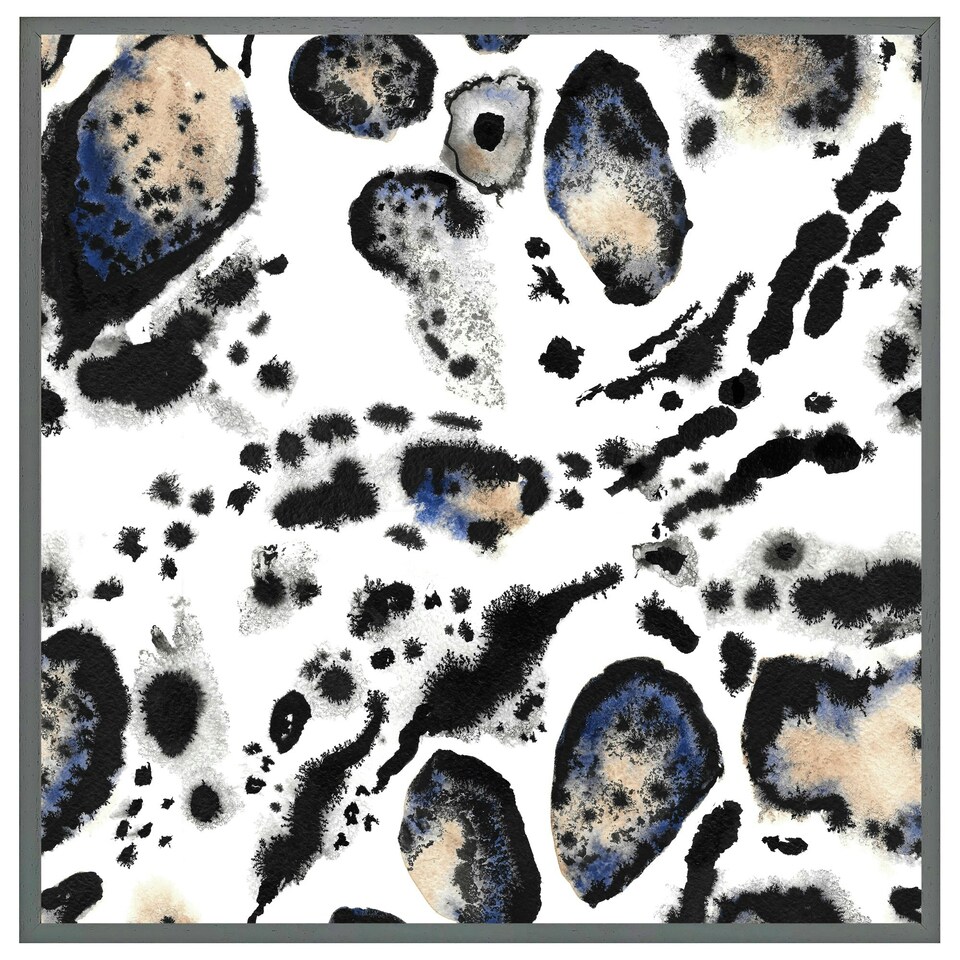 image 1 of Leopard print with blue (Picture Frame) Brown | Oak | M
