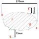 image 2 of SPARES2GO Universal Microwave Grill Shelf Turntable Stand Oven Wire Rack 270mm