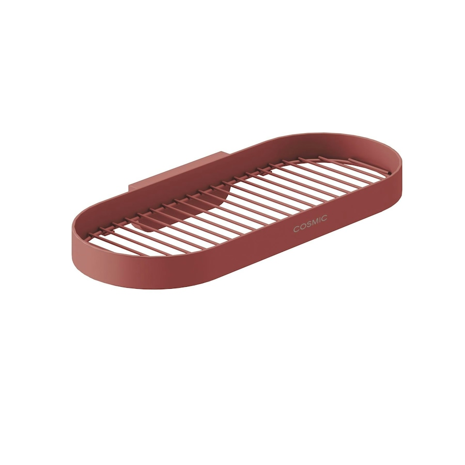 image 1 of Cosmic Soap Dish with Durable Stainless Steel for Bathroom, Terracotta
