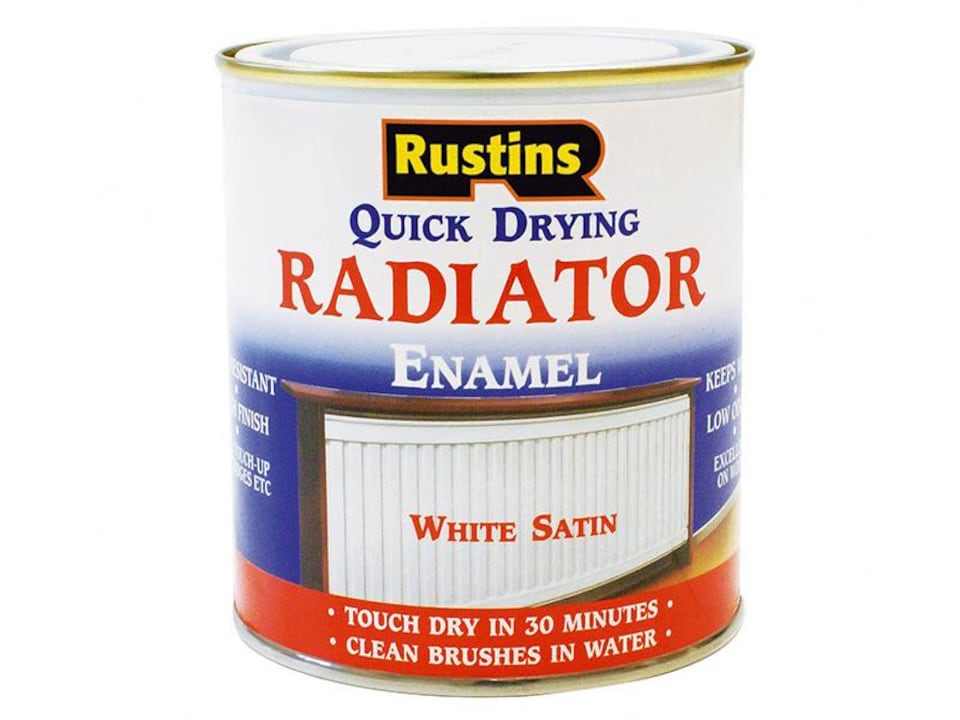 Quick Dry Radiator Enamel Paint Satin White 250Ml | White | White