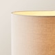 image 5 of ValueLights Katniss Large Black Metal Floor Lamp with an Oatmeal Fabric Oval Shade | Black | Cream