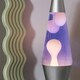 image 1 of ValueLights Razzo Lava lamp Clear Silver Illuminated Decoration and Integrated LED 1W Bulb