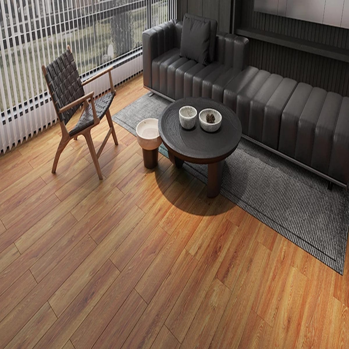 AGT EfftPre Fuji PRK905 Wood Effect Click Laminate Flooring - Plank (12mm) For Domestic & Commercial Use Brown Brown 1