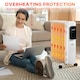 image 3 of HOMCOM 2000W Oil Filled Radiator Heater w/ 3 Heat Settings Remote Control White