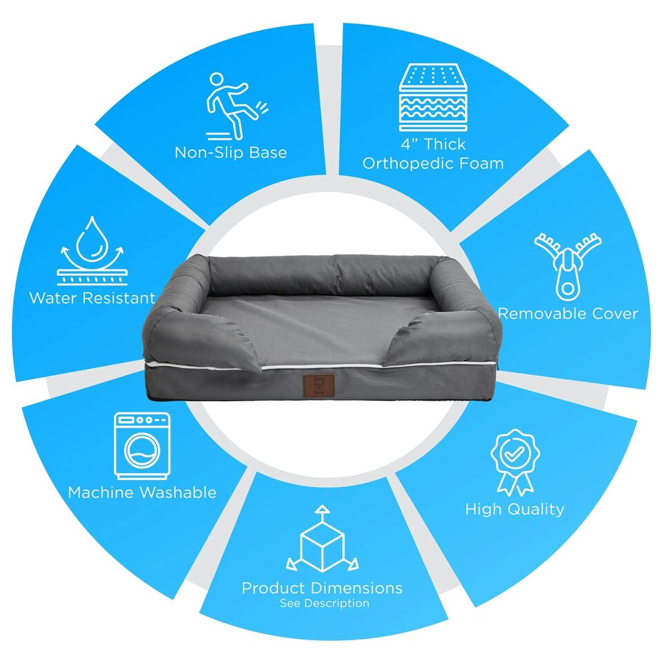 image 1 of Cosy Couch Mattress Dog Bed Brown | L