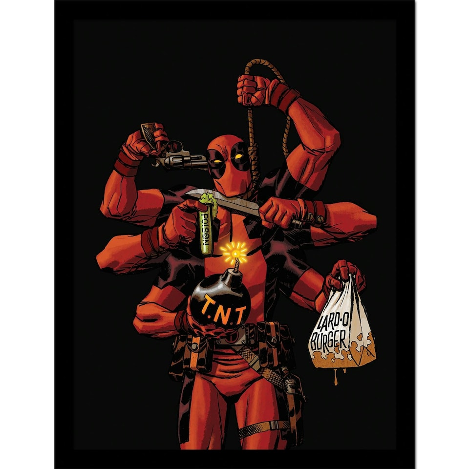 image 1 of Deadpool (Many Arms) Framed 30x40cm Print
