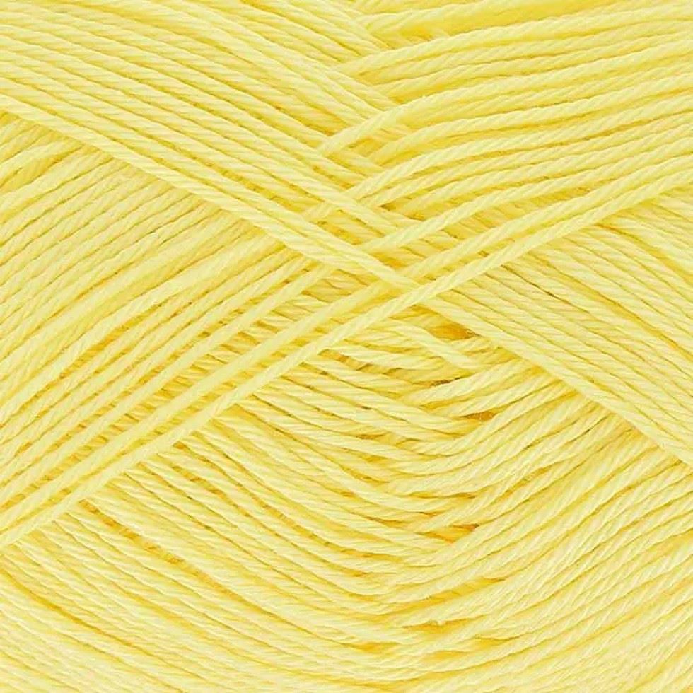 King Cole Yellow Giza Cotton 4 Ply Yarn (Value Pack 12 x 50g Balls) For Crochet, Knitting - 158m per ball
