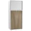 White with Oak Doors