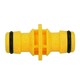 image 3 of 2 Way Male Straight Garden Hose Water Pipe Connector Fast Joiner Coupler 4pc