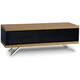 image 4 of MDA Designs TUCANA 1200 HYBRID Black Oak TV Cabinet BeamThru Remote-Friendly Doors for up to 60" Flat Screen TVs Media Centre Brown