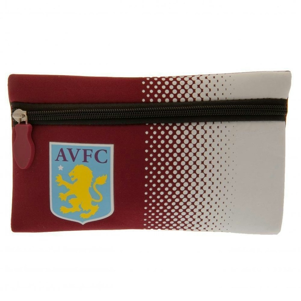 image 1 of Aston Villa FC Fade Pencil Case - Claret Red/White - One Size