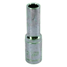 11mm 1/2in Drive Double Deep Long Reach Metric Socket 12 Point Sided Bi-hex