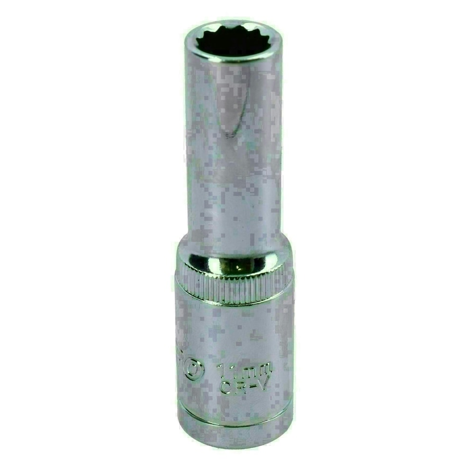 image 1 of 11mm 1/2in Drive Double Deep Long Reach Metric Socket 12 Point Sided Bi-hex