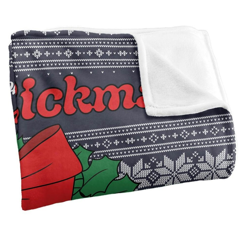 image 1 of Rick And Morty Merry Rickmas Christmas Blanket - Multicoloured - One Size