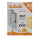 image 1 of UniBulb LED G9 200lm 1.8W 2700K (Warm White) Light Bulb - Pack of 2