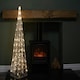 image 5 of 1.18m Light up Christmas Acrylic Pyramid with 80 Flashing & Static Warm White LEDs