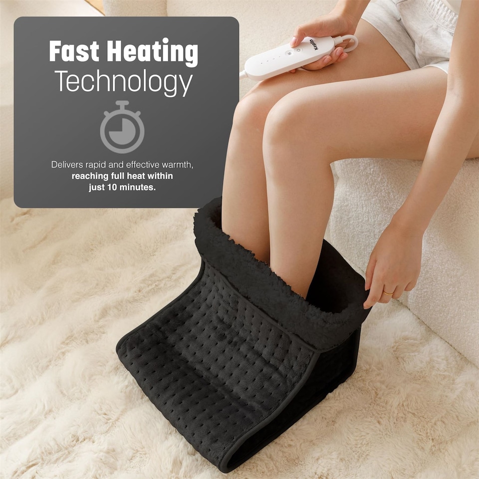 image 1 of Keplin Electric Foot Warmer with Adjustable Heat Settings and Timer