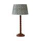image 1 of ValueLights Bobble Walnut Table Lampbel Floral Pleat Shade
