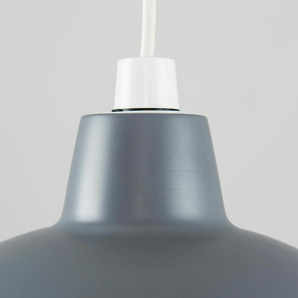 image 1 of ValueLights Civic Pair of Dark Grey Ceiling Pendant Shade