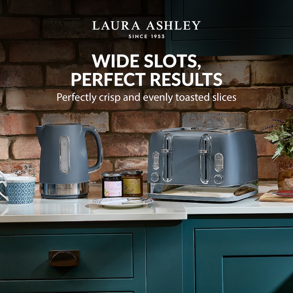 image 1 of Laura Ashley - Dark Slate 4 Slice Toaster - 7 Browning Levels - 1850W
