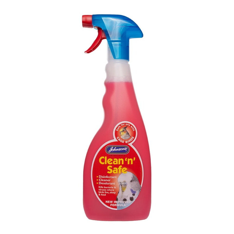 image 1 of Johnsons Veterinary Clean 'N' Safe Disinfectant for Cage Birds & Pigeons 500ml - Pack of 6
