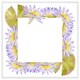 image 1 of Gold & purple flowers (Picture Frame) White | S