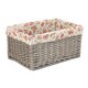 image 5 of Antique Wash Garden Rose Willow Storage Baskets Multi | Multi | L