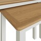 image 9 of Taberno Oak Nest Of 2 Tables Linen White White