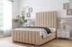 image 2 of Sloomy California Pebble Plush Bed Frame With Mattress With 50" Upholstered Headboard 4'6 Double