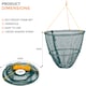 image 2 of 2 x CRAB FISH CRAYFISH LOBSTER DROP NET BAIT CLIP & ROPE SAFE CRABBING BASKET