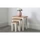 image 1 of Ivory and Oak Nest of 3 Tables White