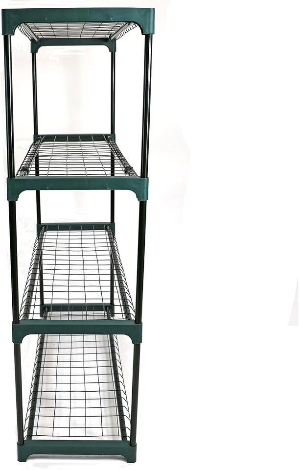 image 1 of Flower Staging Display Greenhouse Shelving Racking 4 Tier Garden Pot Plants 2pcs