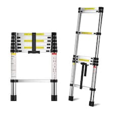 Neo 2.9M / 3.2M / 3.8M / 4.6M Extendable Portable Foldable Telescopic Ladder | Silver