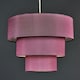 image 3 of ValueLights 3 Tier Purple Faux Silk Ceiling Pendant Light Shade
