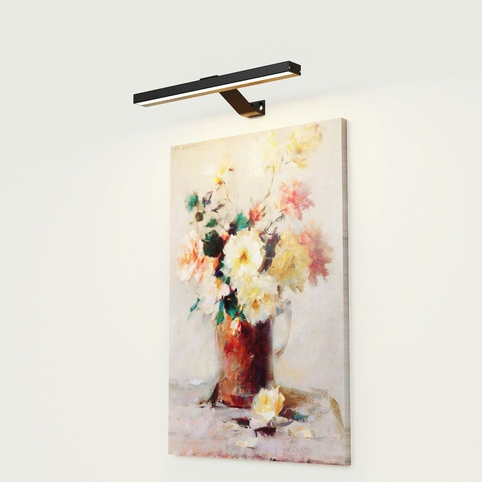 image 1 of CGC LIBRA Black LED Rechargeable Magnetic USB Over Picture Wall Light Black