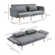 image 3 of HOMCOM Convertible Sofa Bed Settee with Cushions, Adjustable, Grey