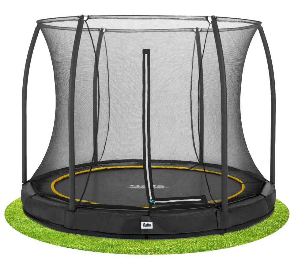 image 1 of 14ft Salta Black Comfort Edition InGround Round Trampoline with Enclosure