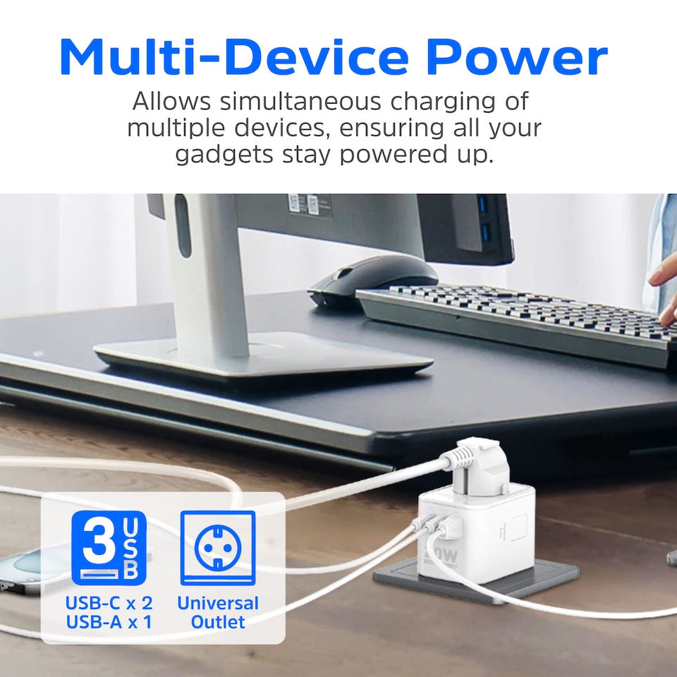 image 1 of Energizer International Travel Adapter 20W PD Charger White