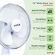 image 4 of Oypla Electrical 12" 3 Speed Oscillating Electric Desk Home Office Fan