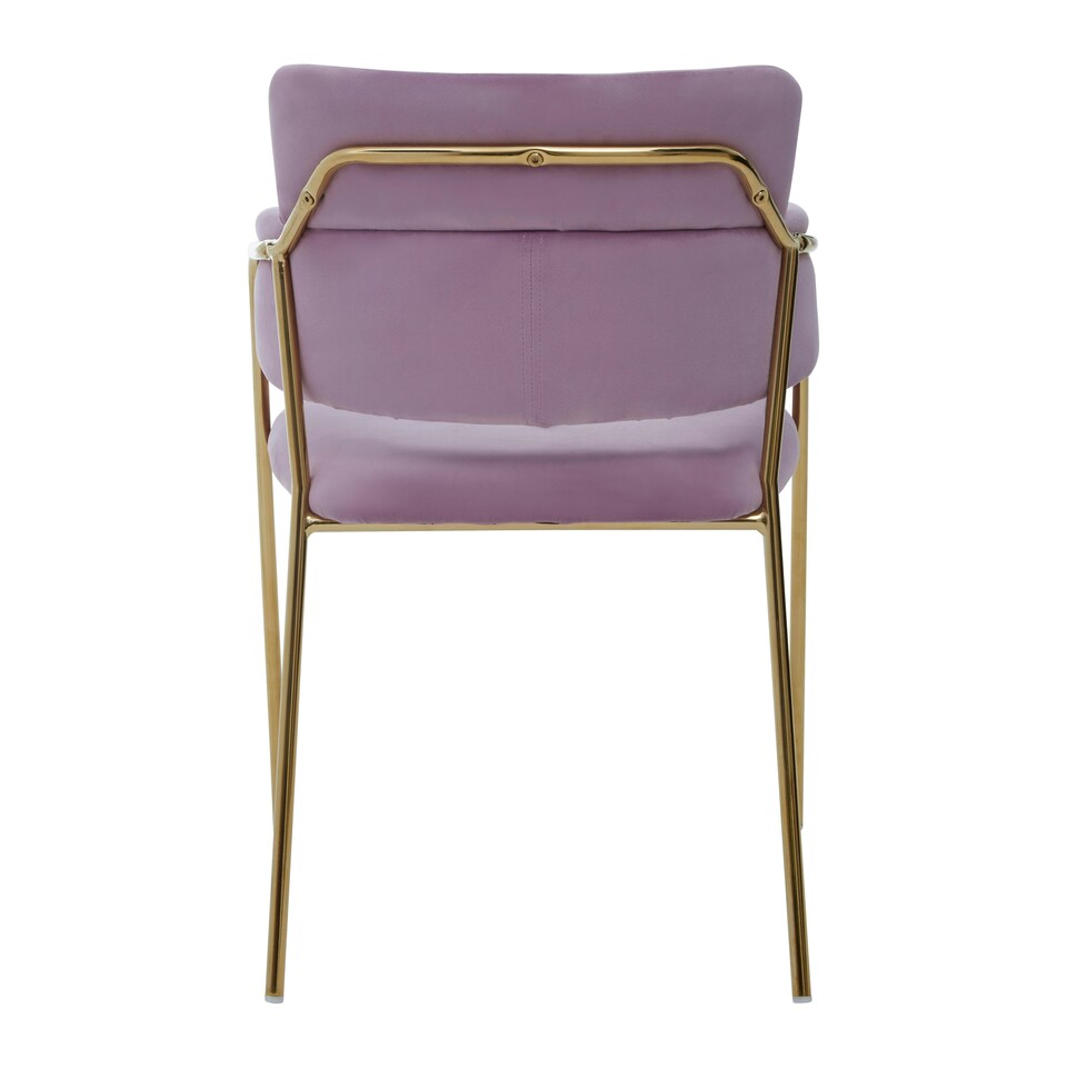 image 1 of Interiors By Premier Pink Velvet Dining Chair,Compact Lounge Chair, Velvet Upholstered Kitchen Chair,Bedroom Decorative Chair Pink