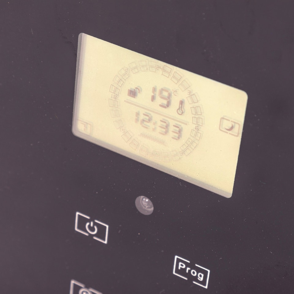 image 1 of 2000W Black Glass Free Standing Electric Panel Convector Heater