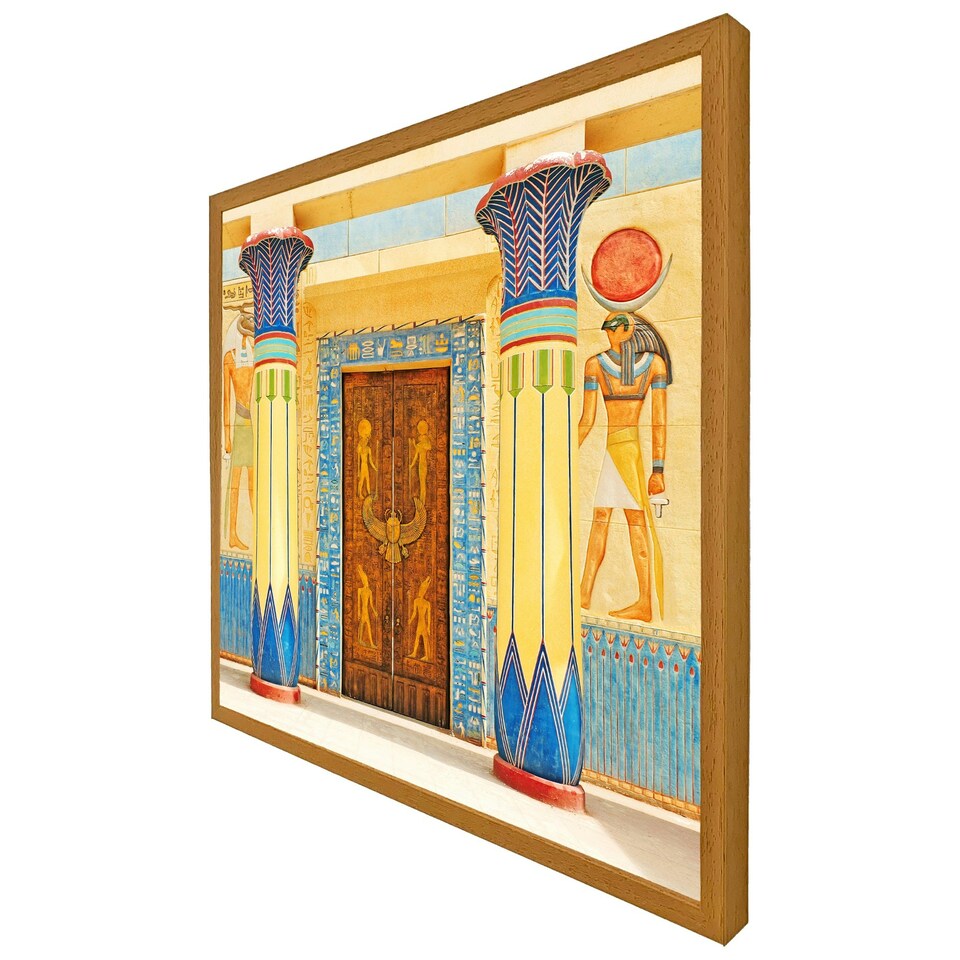 image 1 of Ancient egyptian writing (Picture Frame) Brown / L