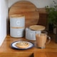 image 5 of Harbour Housewares 3pc Stacking Tea Coffee Sugar Canister Set with Bamboo Lids - Grey