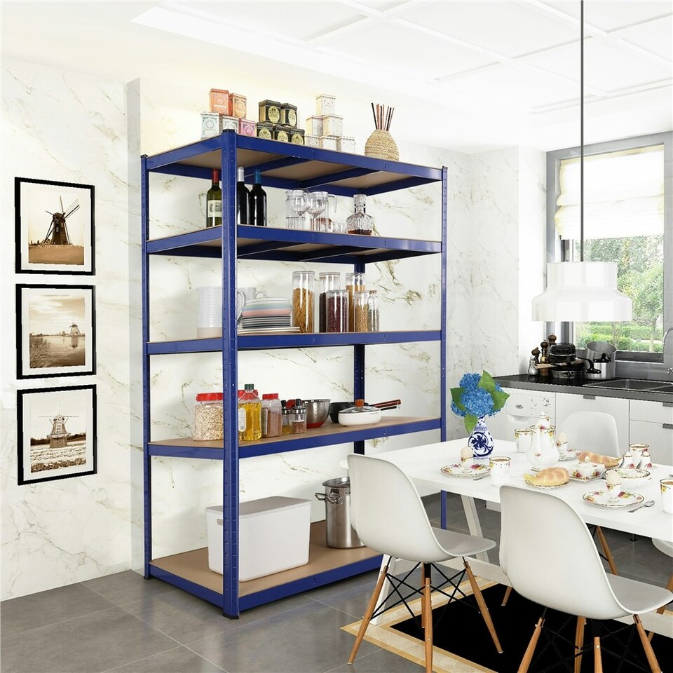 image 1 of Yaheetech 5 Tier Display Rack Steel Shelves, 120 x 60 x 180cm