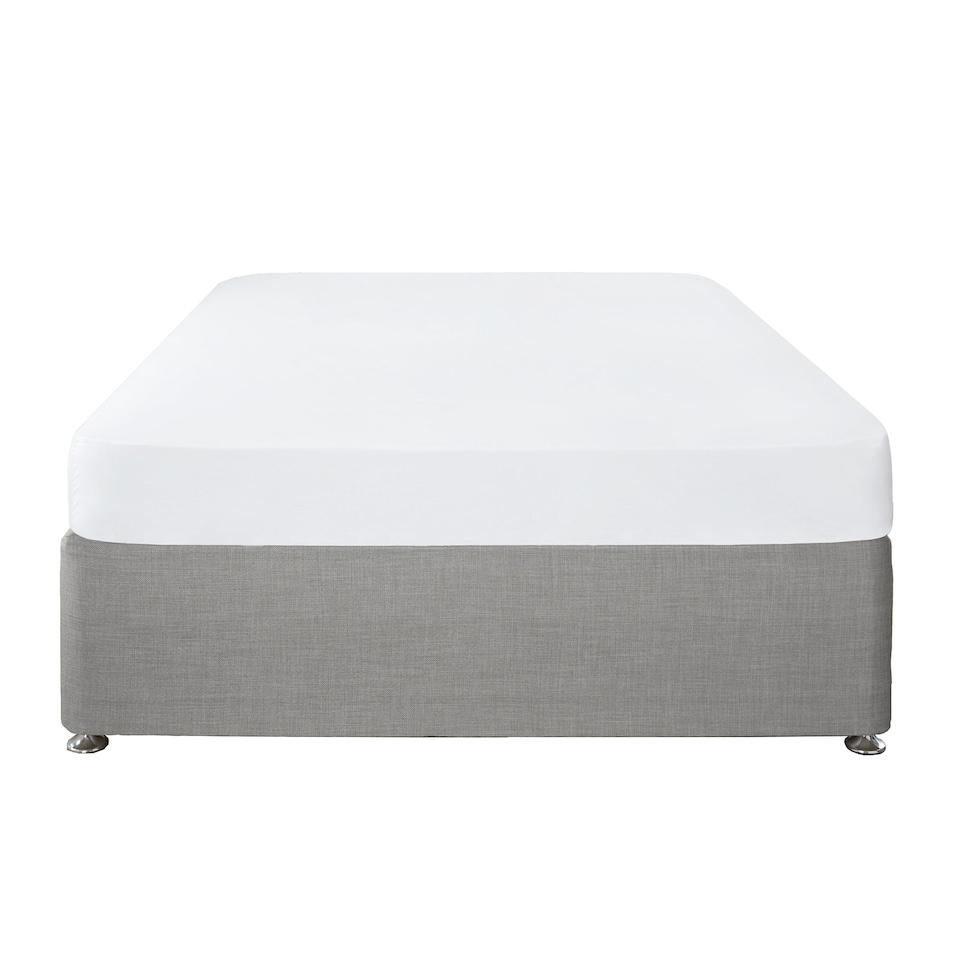 image 1 of Serene Plain Dye Fitted Bed Sheet White