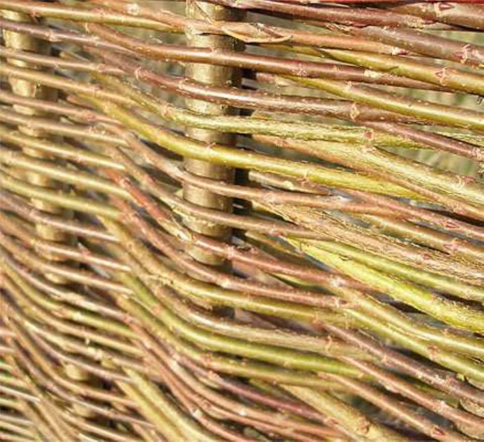 image 1 of Willow Hurdle Fence Panel Premium Weave Woven Screening 6ft x 2ft | Brown | Brown