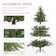 image 6 of HOMCOM 5ft Artificial Christmas Tree with 1724 Tips, Metal Base, Realistic Hinged mas Tree, Easy to Assemble, Green