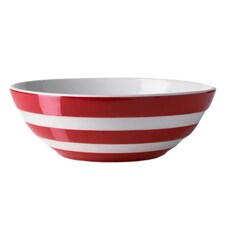 Breakfast Bowl: 1 x 17cm Cereal Bowl Cornishware Red, Ceramic
