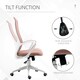 image 4 of Vinsetto High-Back Home Office Chair Height Adjustable Elastic Desk Chair Pink