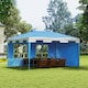 image 6 of Outsunny 4 x 3 m Garden Gazebo Outdoor Canopy Marquee Party Tent Blue